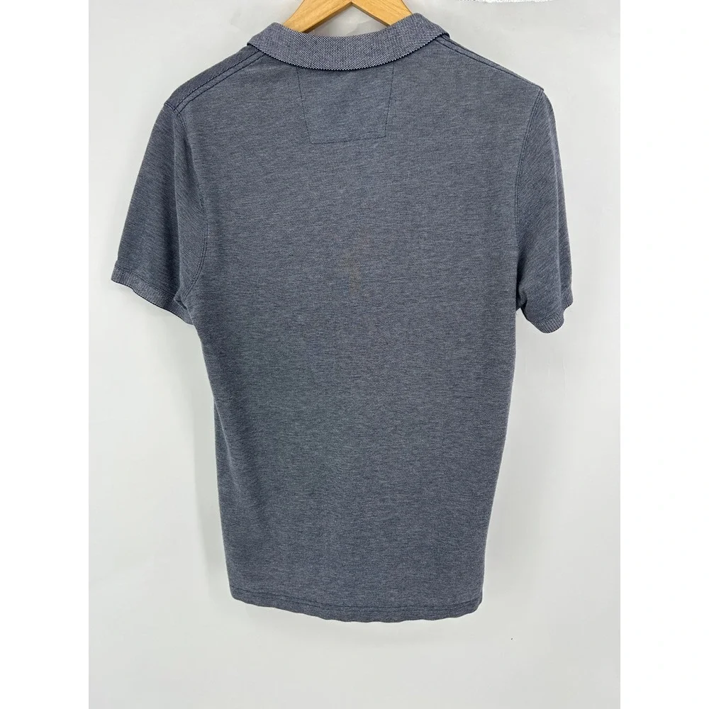 Banana Republic Mens Blue Birdseye Pique Polo Shirt Elephant Logo Size M
